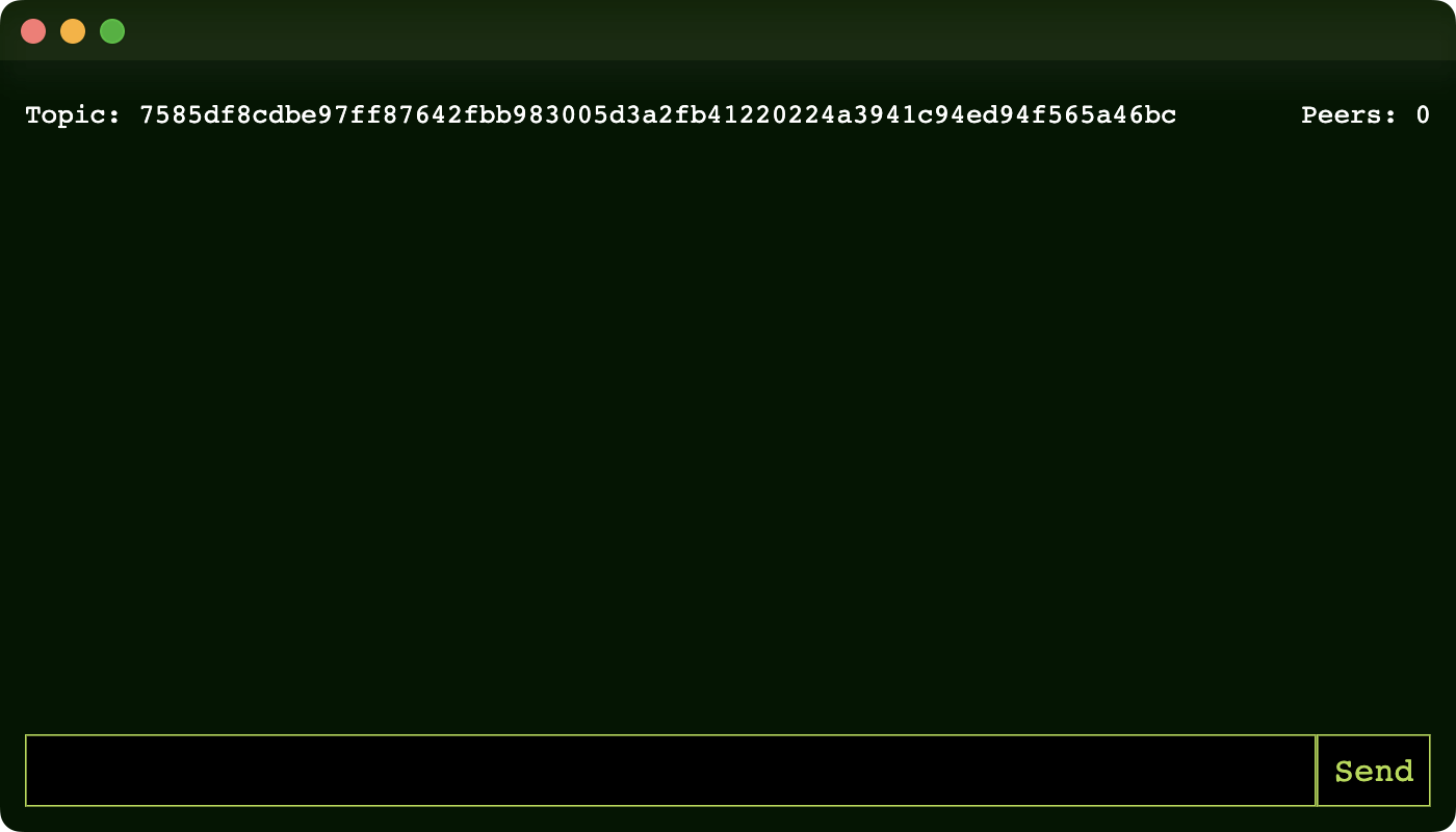 The first app, with the topic